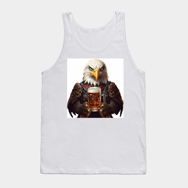 EAGLE AND BEER Tank Top by likbatonboot